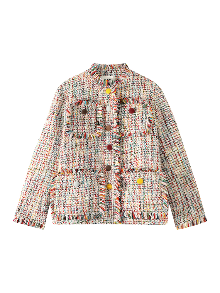 Quilted Tassel Round Neck Wind Coat for Women - Thickened Loose Winter Top in Korean Style - Cozy and Warm Fashion Outerwear