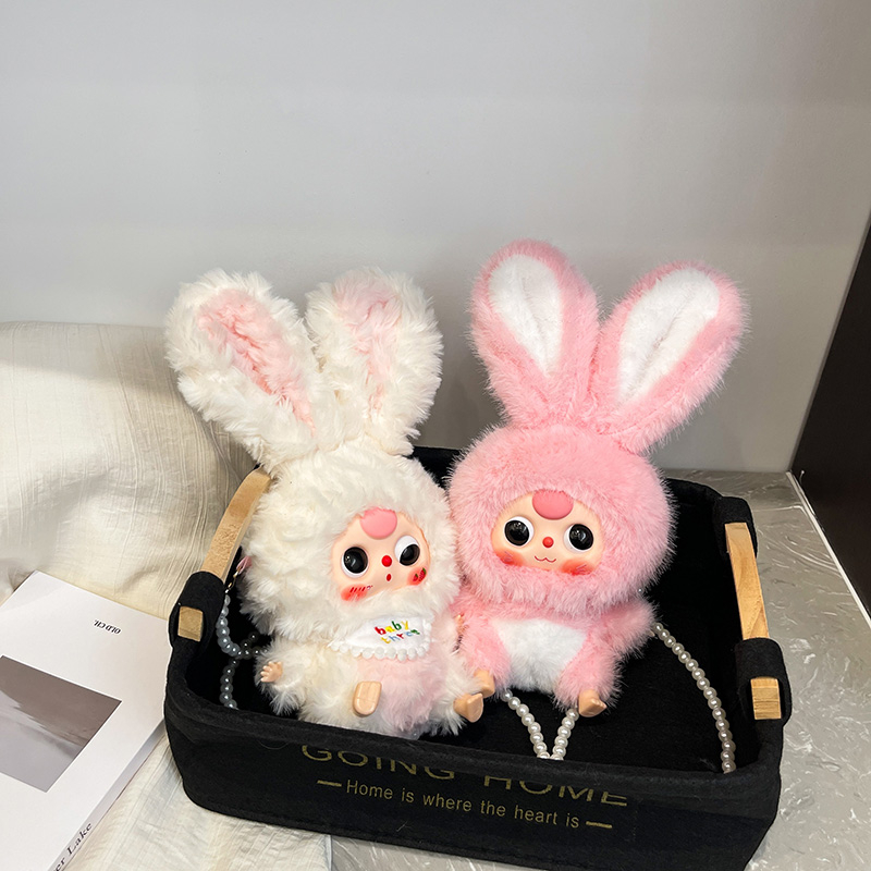 Quirky Cartoon Rabbit Crossbody Bag for Kids - Cute Doll Mobile Phone Bag, Perfect Birthday Gift for Three-Year-Olds