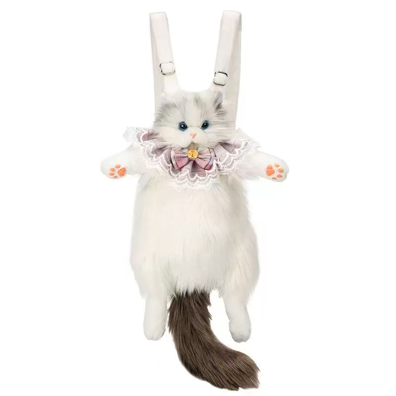 Ragdoll Cat Plush Backpack Toy - Cute Stuffed Doll Bag for Kids, Perfect Birthday Gift for Friends and Girlfriends Ragdoll Cat Plush Backpack Toy - Cute Stuffed Doll Bag for Kids, Perfect Birthday Gift for Friends and Girlfriends