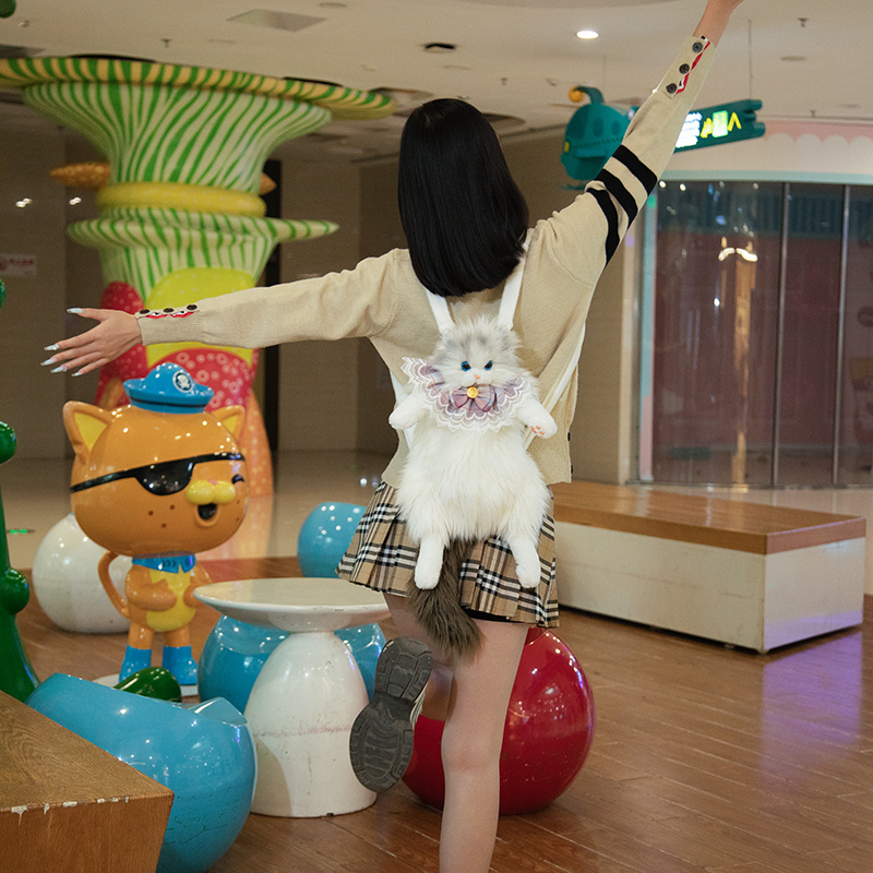 Ragdoll Cat Plush Backpack Toy - Cute Stuffed Doll Bag for Kids, Perfect Birthday Gift for Friends and Girlfriends Ragdoll Cat Plush Backpack Toy - Cute Stuffed Doll Bag for Kids, Perfect Birthday Gift for Friends and Girlfriends