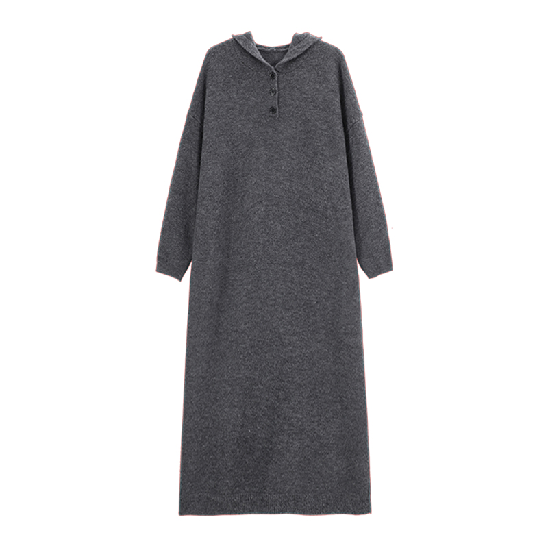 Red Hooded Long Sleeve Dress for Women - Korean Style, Elegant Loose Fit, Autumn and Winter Fashion, Casual Oversized Dress Red Hooded Long Sleeve Dress for Women - Korean Style, Elegant Loose Fit, Autumn and Winter Fashion, Casual Oversized Dress