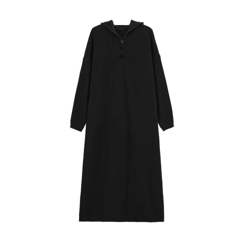 Red Hooded Long Sleeve Dress for Women - Korean Style, Elegant Loose Fit, Autumn and Winter Fashion, Casual Oversized Dress Red Hooded Long Sleeve Dress for Women - Korean Style, Elegant Loose Fit, Autumn and Winter Fashion, Casual Oversized Dress