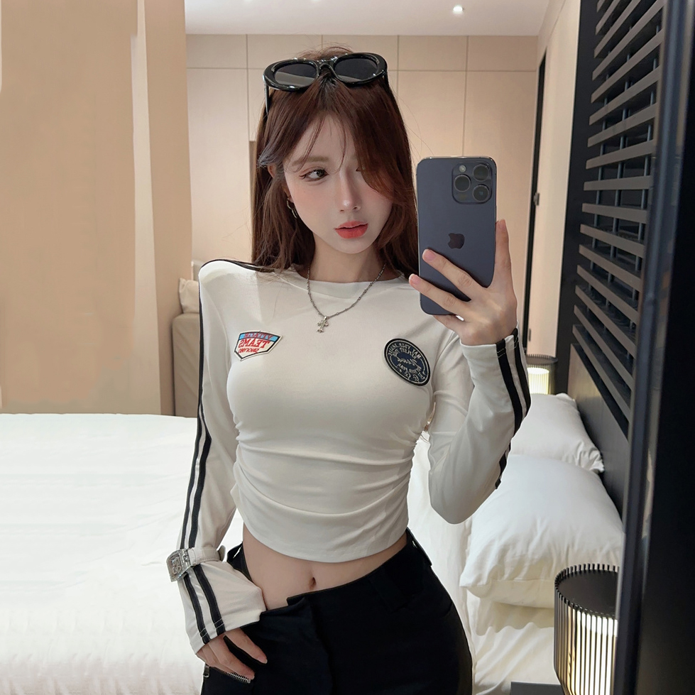 Red Jazz Dance Top for Women - Unique Stylish Base Shirt for Autumn/Winter, K-Pop Inspired Performance Outfit Red Jazz Dance Top for Women - Unique Stylish Base Shirt for Autumn/Winter, K-Pop Inspired Performance Outfit