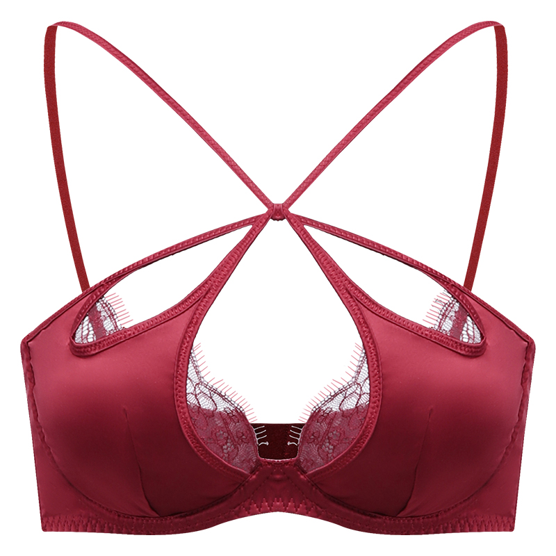 Red Lace Bra Set for Women, Halter Neck Design, Perfect for Small Chests, Ideal for Weddings and Year of the Rabbit Celebrations Red Lace Bra Set for Women, Halter Neck Design, Perfect for Small Chests, Ideal for Weddings and Year of the Rabbit Celebrations