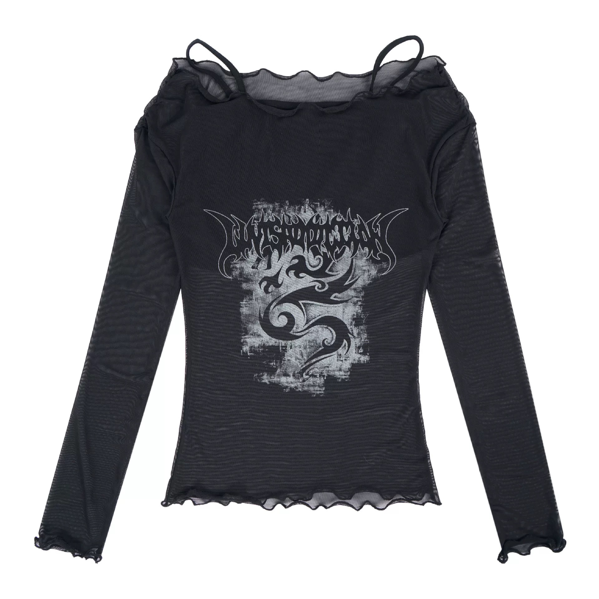 Red Mesh Spaghetti Strap Sexy Top Two-Piece Set with Black Cargo Pants - Trendy Women's Outfit for Y2K and Street Style Red Mesh Spaghetti Strap Sexy Top Two-Piece Set with Black Cargo Pants - Trendy Women's Outfit for Y2K and Street Style