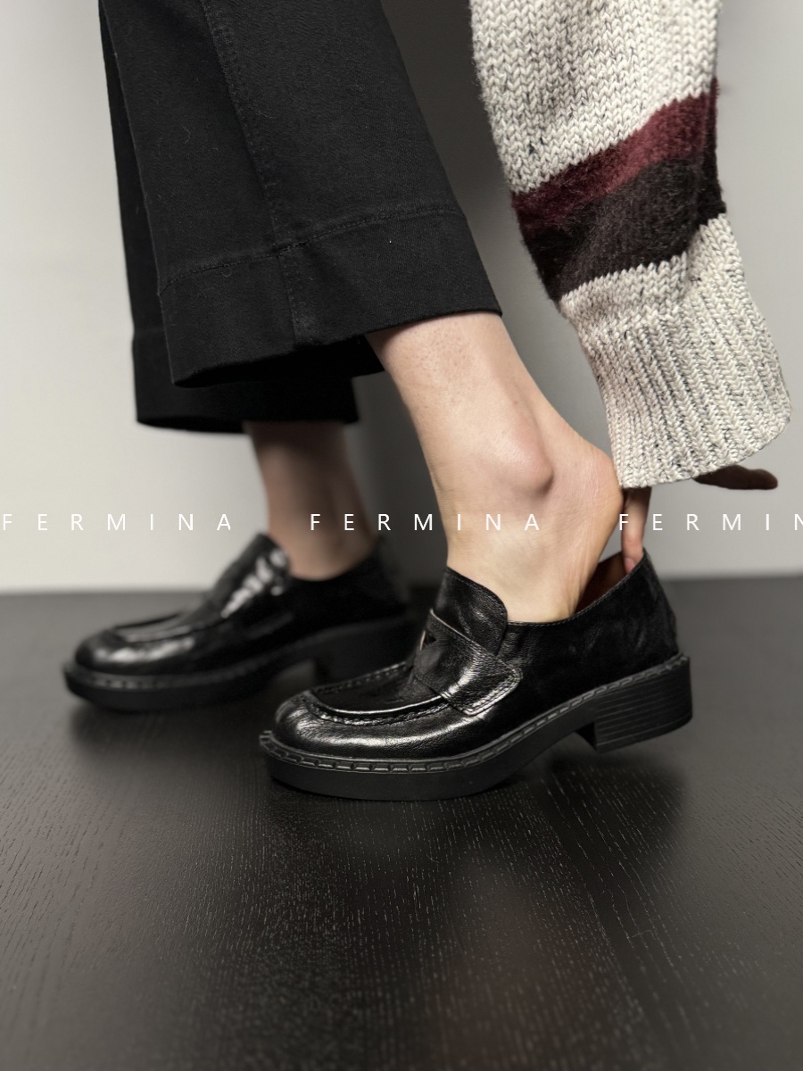 Retro Academy Style Loafers for Women - Spring Versatile Genuine Leather All-Season Shoes