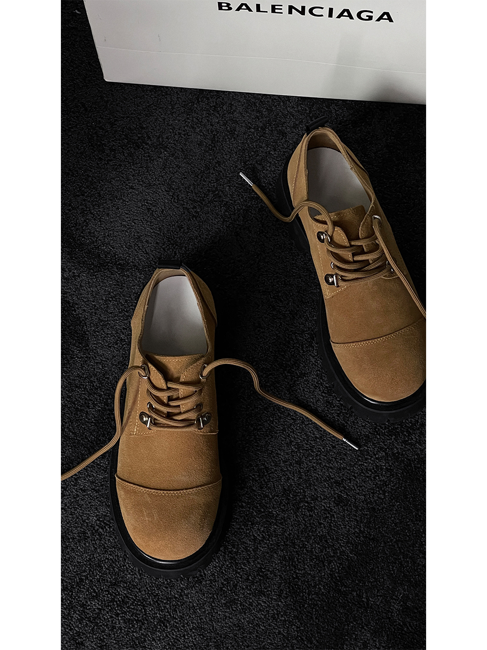 Retro British Style Spliced Suede Round-Toe Derby Shoes for Autumn - Height-Increasing Workwear Footwear Retro British Style Spliced Suede Round-Toe Derby Shoes for Autumn - Height-Increasing Workwear Footwear