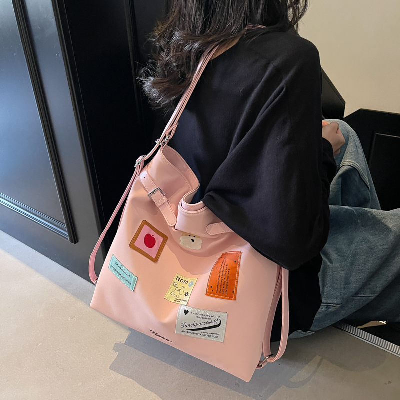 Retro Bucket Bag for Women - Trendy 2025 College Style Tote, Casual Large Capacity Backpack Retro Bucket Bag for Women - Trendy 2025 College Style Tote, Casual Large Capacity Backpack