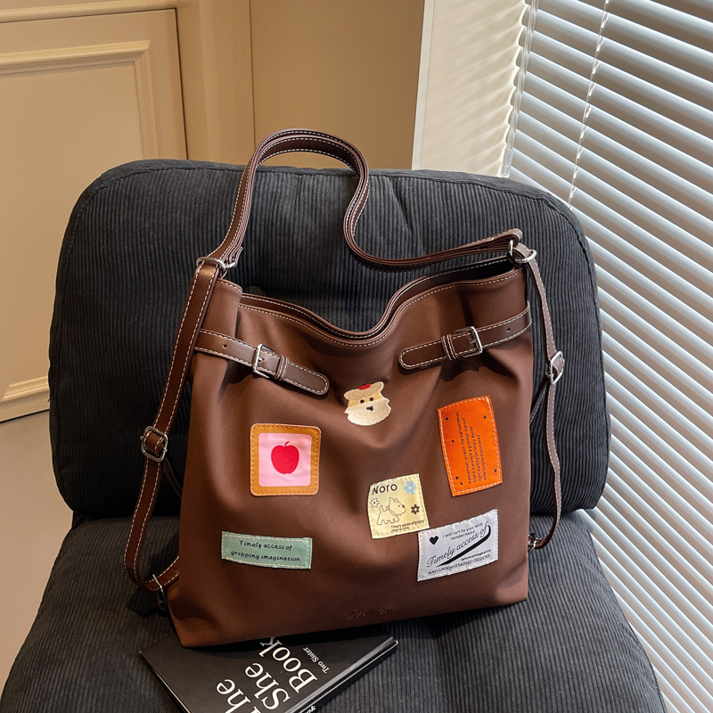 Retro Bucket Bag for Women - Trendy 2025 College Style Tote, Casual Large Capacity Backpack Retro Bucket Bag for Women - Trendy 2025 College Style Tote, Casual Large Capacity Backpack