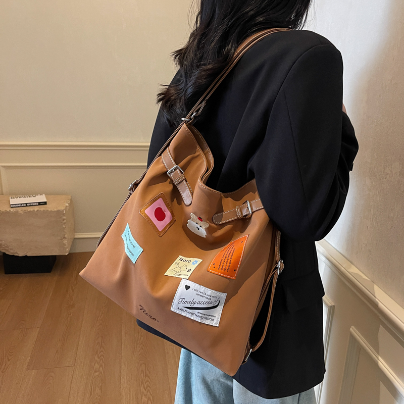 Retro Bucket Bag for Women - Trendy 2025 College Style Tote, Casual Large Capacity Backpack Retro Bucket Bag for Women - Trendy 2025 College Style Tote, Casual Large Capacity Backpack