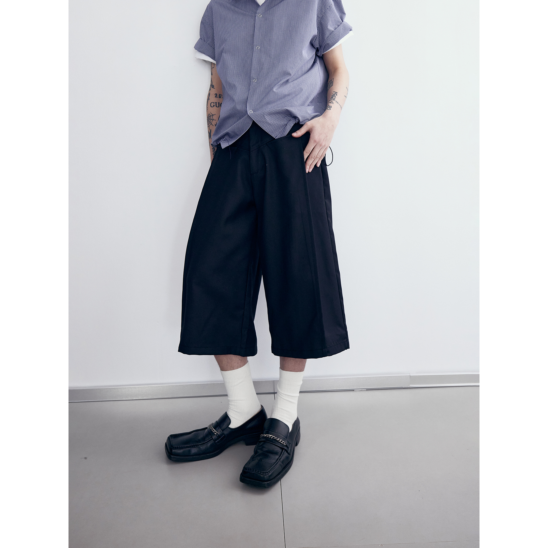 Retro Clean Fit Casual Trousers for Men and Women - High-End Design Loose Straight-Leg Draped Cropped Pants
