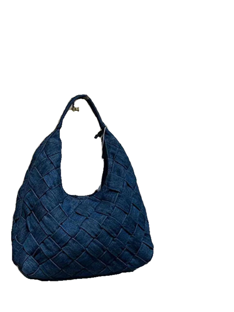 Retro Denim Tote Bag 2025 - Niche Large Capacity Handheld Underarm Commuting Handbag for Casual Style Retro Denim Tote Bag 2025 - Niche Large Capacity Handheld Underarm Commuting Handbag for Casual Style