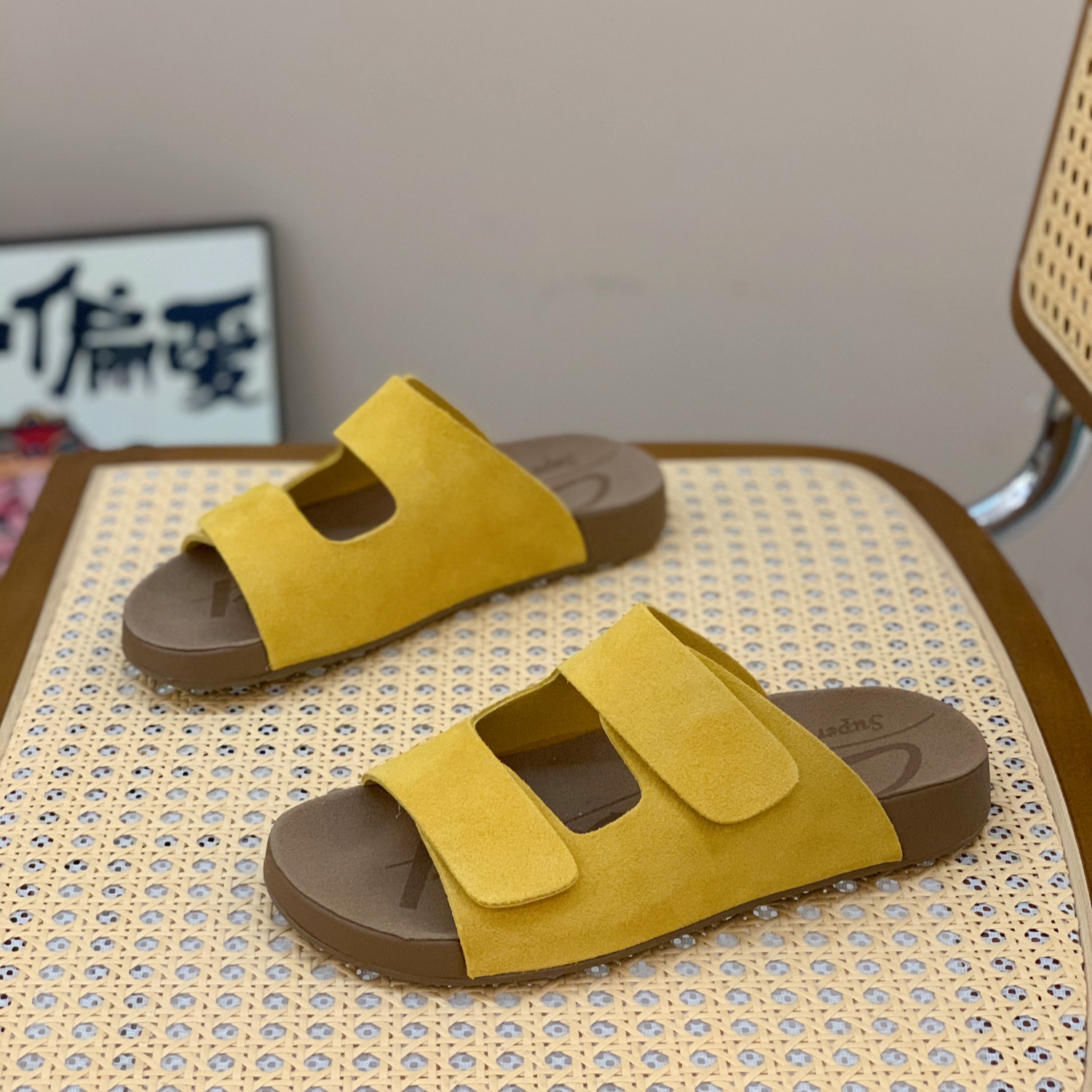 Retro Flat Slip-On Sandals for Women - Versatile Magic Tape Outdoor Slippers for Summer 2025