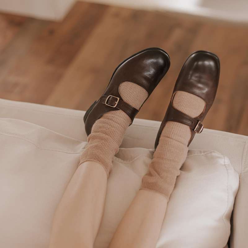 Retro French Hepburn Style Mary Jane Shoes for Women - Genuine Leather Low Heel Flats for Spring/Summer Fashion Retro French Hepburn Style Mary Jane Shoes for Women - Genuine Leather Low Heel Flats for Spring/Summer Fashion