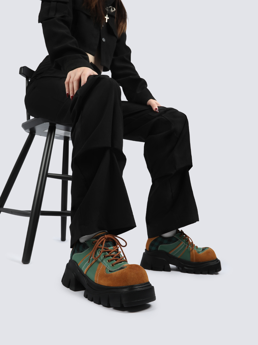 Retro Genuine Leather Small Shoes for Women - Slimming Height-Increasing Thick-Soled Spring/Summer 2025 Style