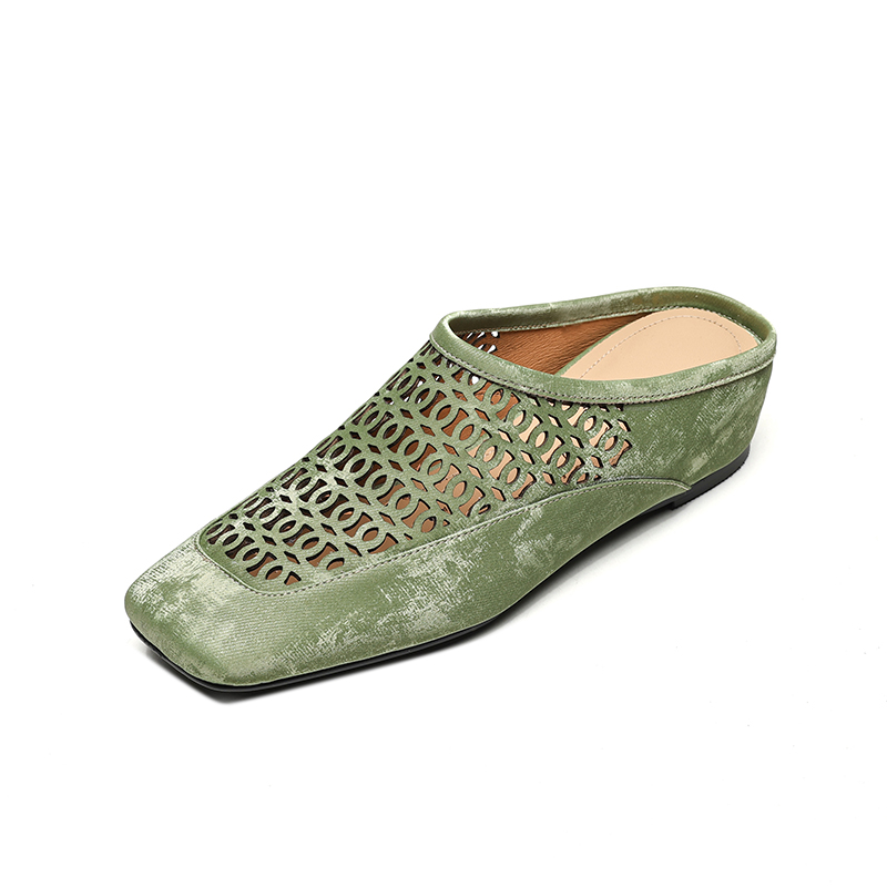 Retro Genuine Leather Square Toe Hollow Out Height-Increasing Mules for Women - Stylish Outdoor Full-Covered Sandals Retro Genuine Leather Square Toe Hollow Out Height-Increasing Mules for Women - Stylish Outdoor Full-Covered Sandals