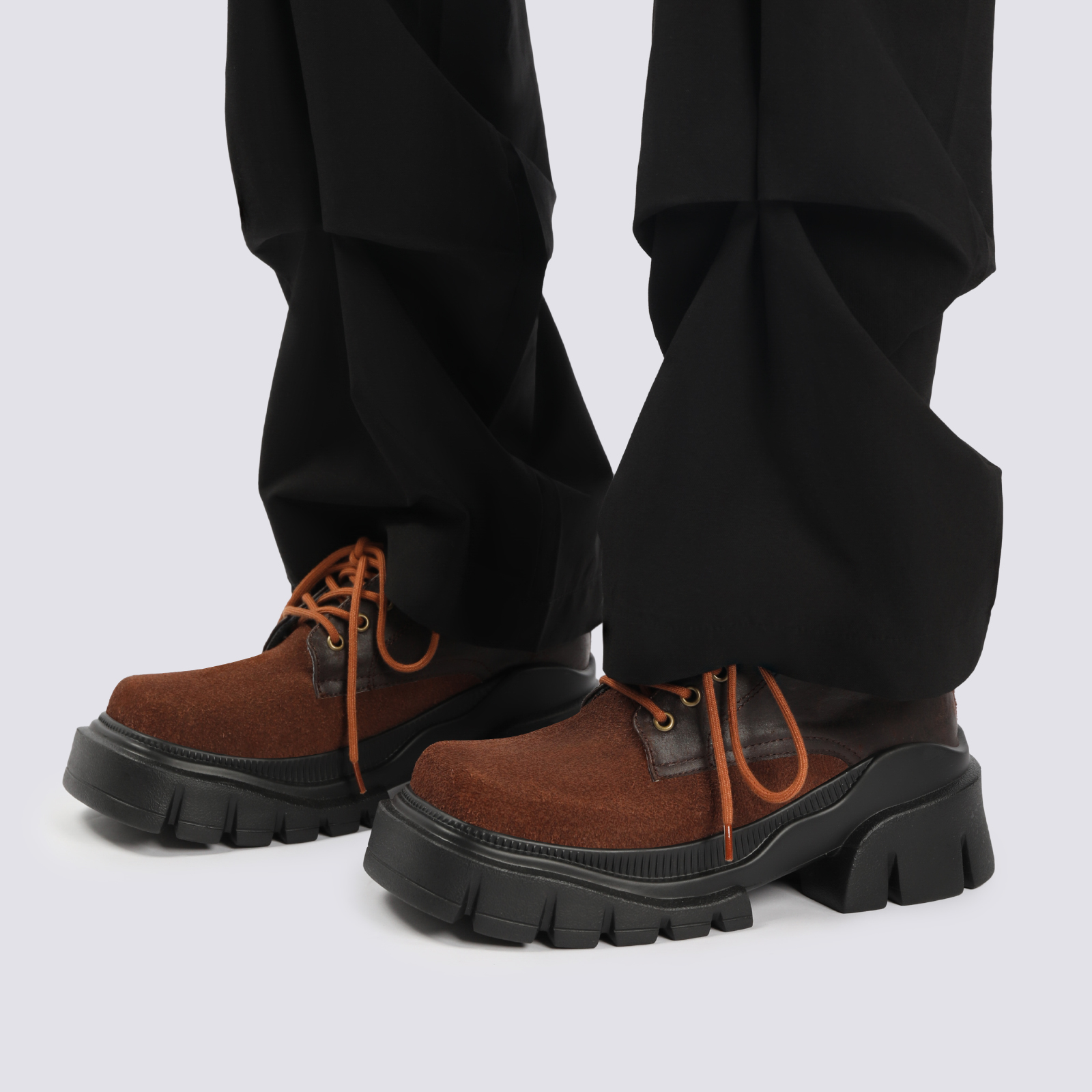 Retro Genuine Leather Unisex Small Shoes for Women - 2025 Spring Summer Thick-Soled Unique Design