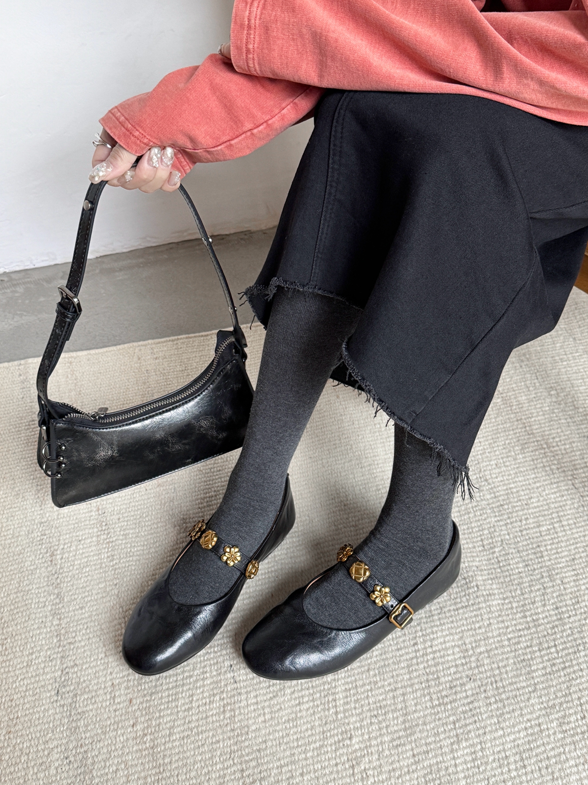 Retro Literary Women's Evening Shoes - Spring Date Flat Mary Jane Style with Metal Strap and Soft Sole Retro Literary Women's Evening Shoes - Spring Date Flat Mary Jane Style with Metal Strap and Soft Sole