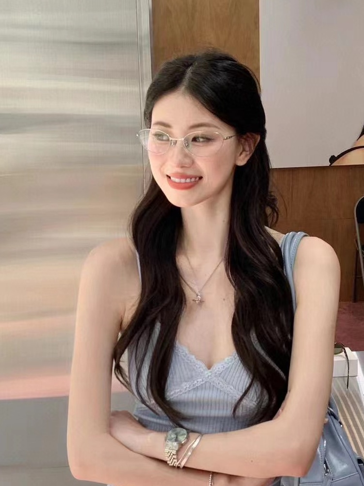 Retro Metal Cat-Eye Glasses for Women - Silver Frame, Prescription Ready, Blue Light Blocking, Stylish and Cool Look Retro Metal Cat-Eye Glasses for Women - Silver Frame, Prescription Ready, Blue Light Blocking, Stylish and Cool Look