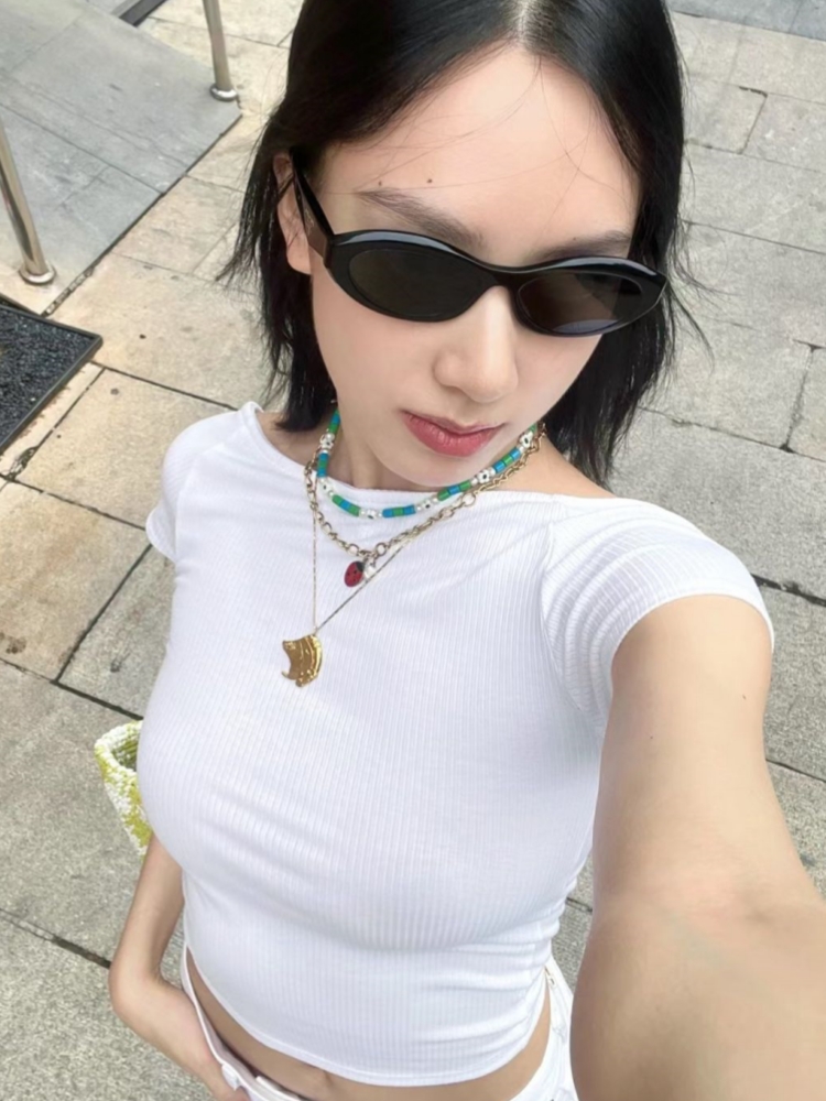 Retro Oval Cat-Eye Sunglasses for Round Faces - Small Frame UV Protection Fashion Accessories Retro Oval Cat-Eye Sunglasses for Round Faces - Small Frame UV Protection Fashion Accessories