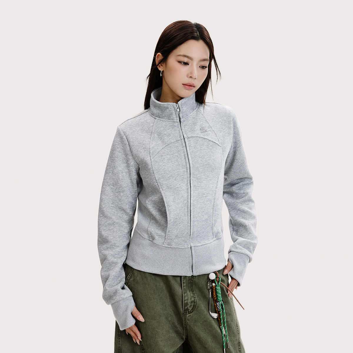 Retro Slim Fit Sports Cardigan Hoodie for Women - Trendy Short Casual Jacket with American Style, Perfect for Y2K and Everyday Wear