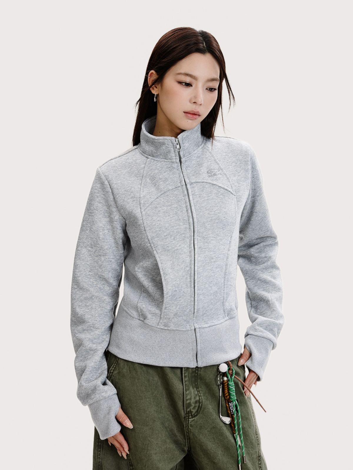 Retro Slim Fit Sports Cardigan Hoodie for Women - Trendy Short Casual Jacket with American Style, Perfect for Y2K and Everyday Wear