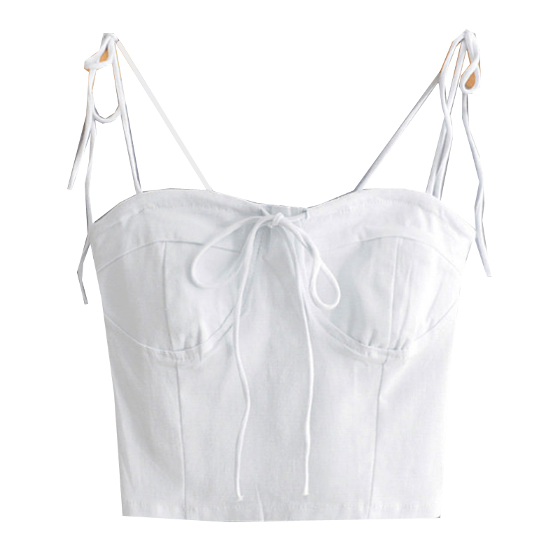 Retro Solid Color Strapless Cropped Tank Top for Women - Cute Girl Chest Tie Vest - Versatile Summer Style Retro Solid Color Strapless Cropped Tank Top for Women - Cute Girl Chest Tie Vest - Versatile Summer Style