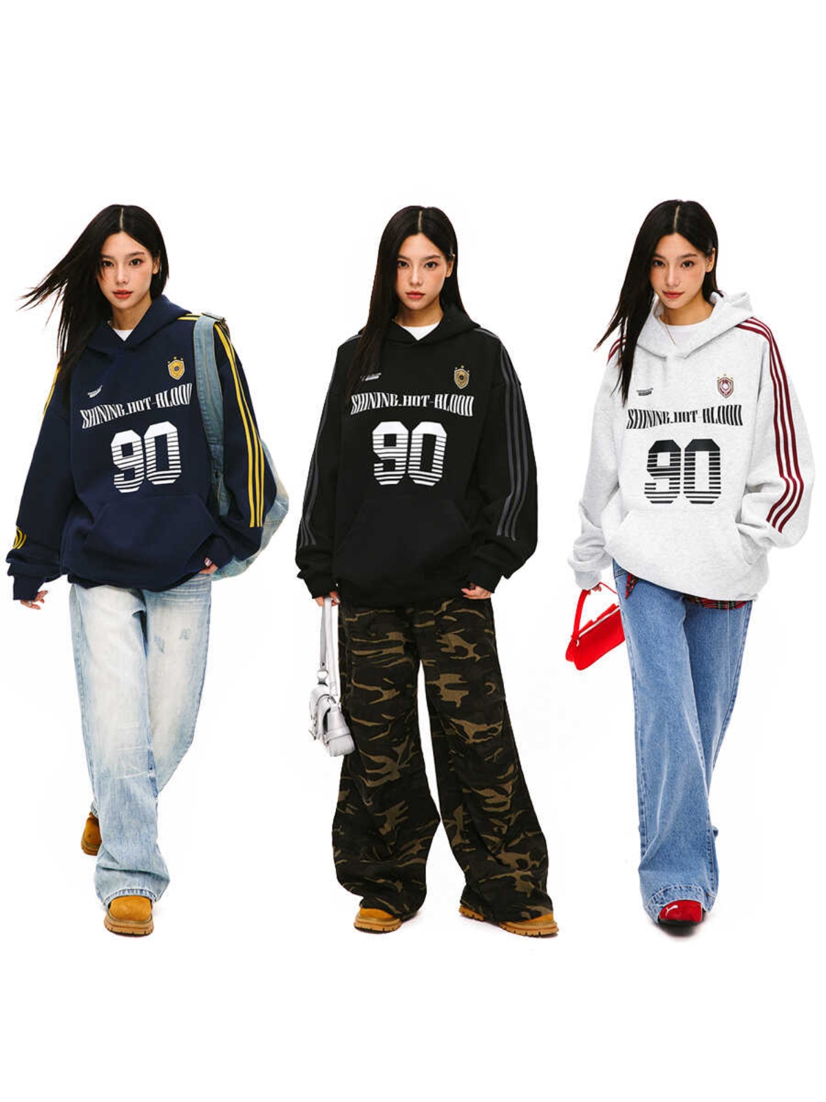 Retro Sports Jersey Hoodie for Men and Women - Unisex Loose Heavyweight Sports Style Jacket in Trendy American Design Retro Sports Jersey Hoodie for Men and Women - Unisex Loose Heavyweight Sports Style Jacket in Trendy American Design