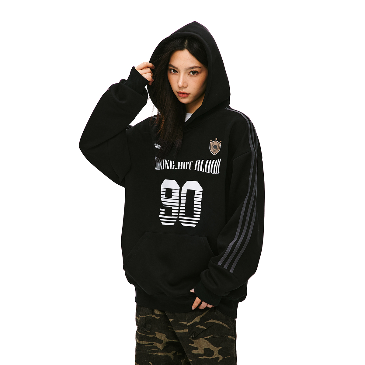 Retro Sports Jersey Hoodie for Men and Women - Unisex Loose Heavyweight Sports Style Jacket in Trendy American Design Retro Sports Jersey Hoodie for Men and Women - Unisex Loose Heavyweight Sports Style Jacket in Trendy American Design