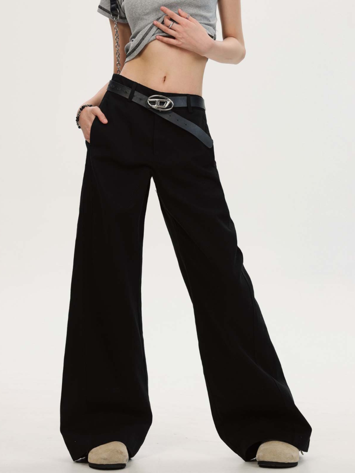 Retro Straight Micro-Flare Casual Pants for Men and Women, Loose Wide-Leg Streetwear, Versatile Floor-Length Trousers, 90s American Style Retro Straight Micro-Flare Casual Pants for Men and Women, Loose Wide-Leg Streetwear, Versatile Floor-Length Trousers, 90s American Style