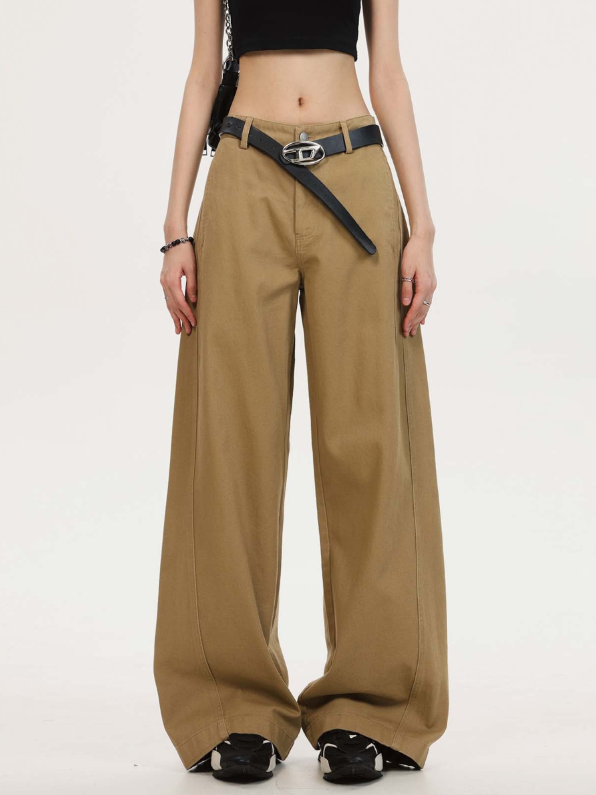 Retro Straight Micro-Flare Casual Pants for Men and Women, Loose Wide-Leg Streetwear, Versatile Floor-Length Trousers, 90s American Style