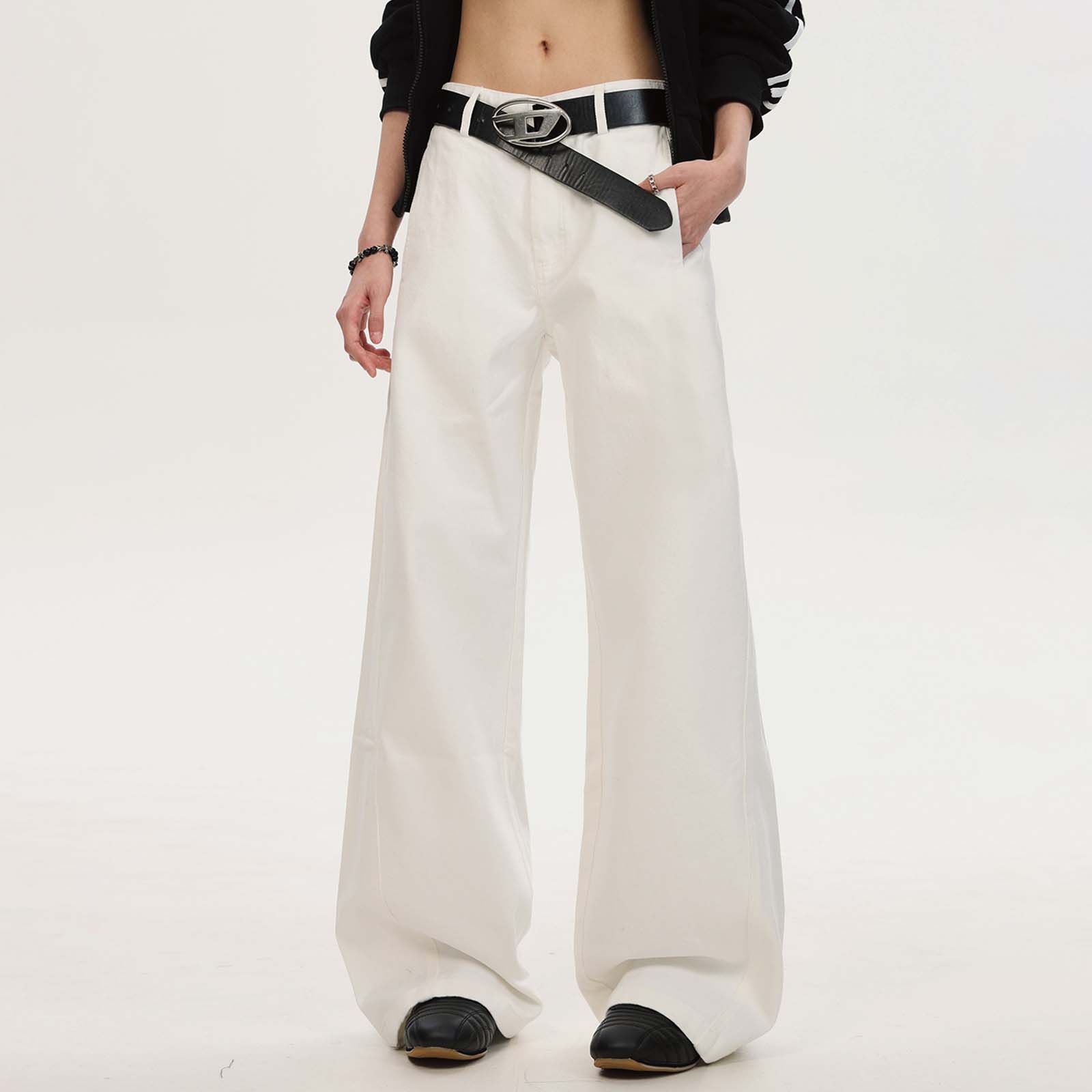 Retro Straight Micro-Flare Casual Pants for Men and Women, Loose Wide-Leg Streetwear, Versatile Floor-Length Trousers, 90s American Style Retro Straight Micro-Flare Casual Pants for Men and Women, Loose Wide-Leg Streetwear, Versatile Floor-Length Trousers, 90s American Style