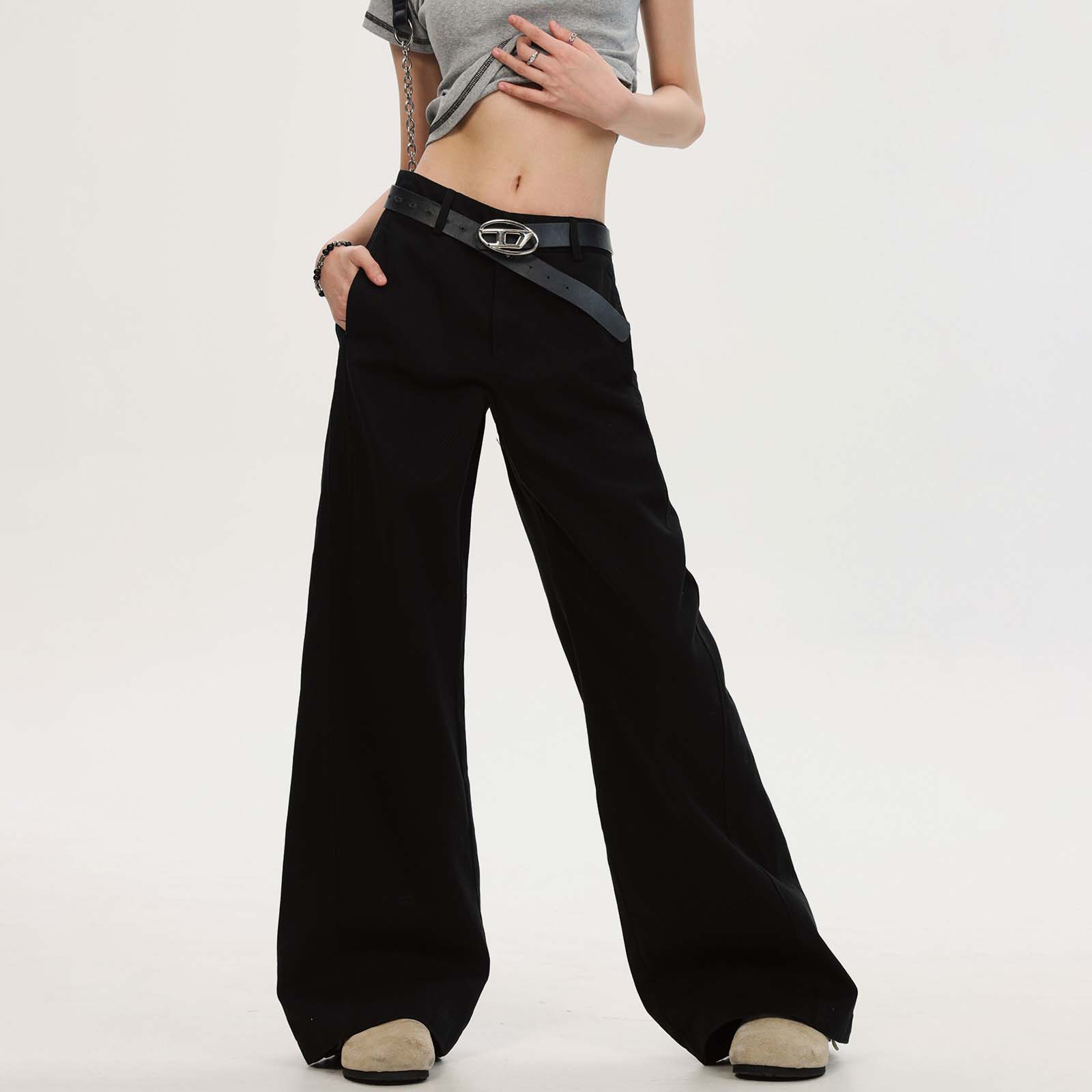 Retro Straight Micro-Flare Casual Pants for Men and Women, Loose Wide-Leg Streetwear, Versatile Floor-Length Trousers, 90s American Style Retro Straight Micro-Flare Casual Pants for Men and Women, Loose Wide-Leg Streetwear, Versatile Floor-Length Trousers, 90s American Style