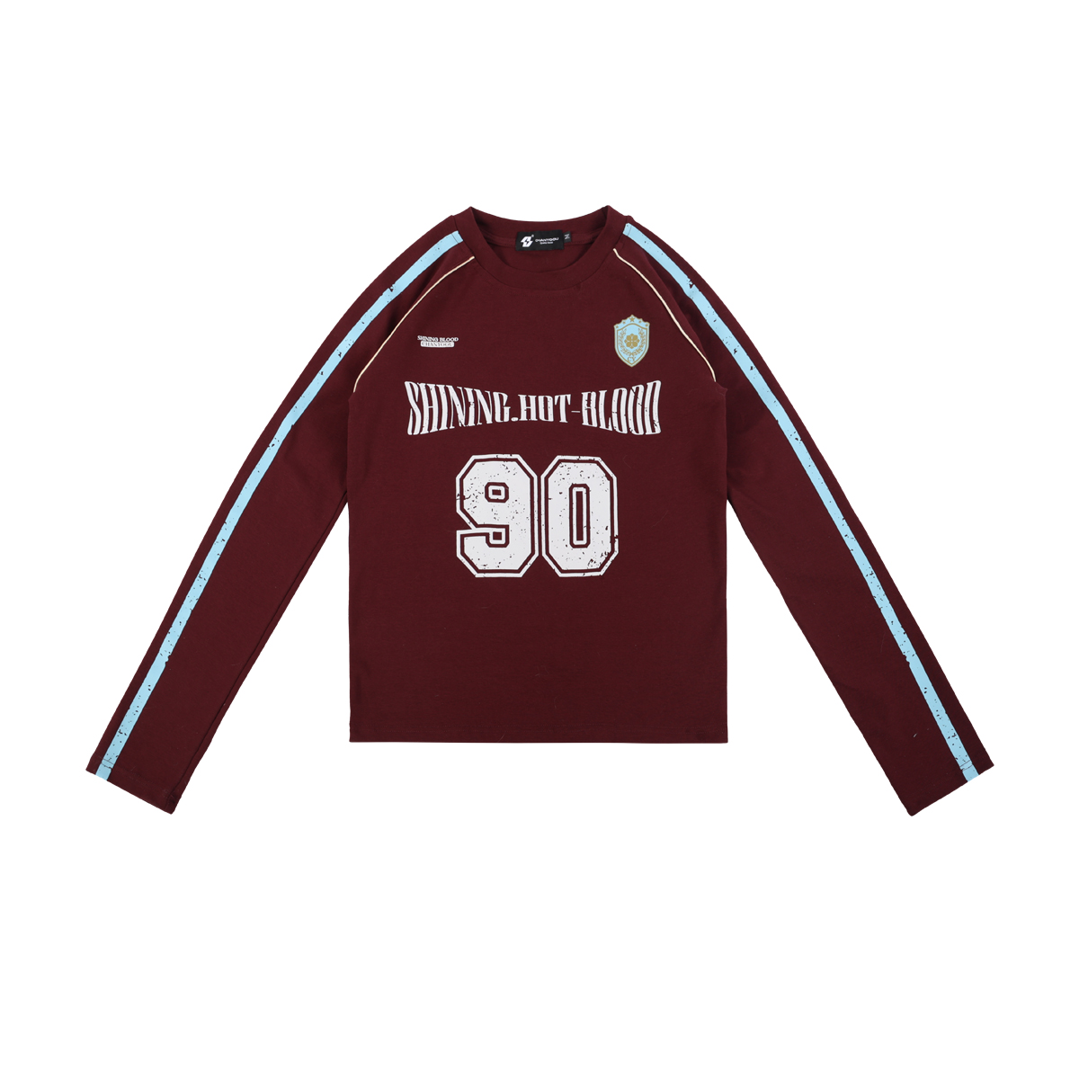 Retro Striped Long Sleeve T-Shirt for Women - Slim Fit American Sports Style Blokette Top, 90s Inspired Fashion