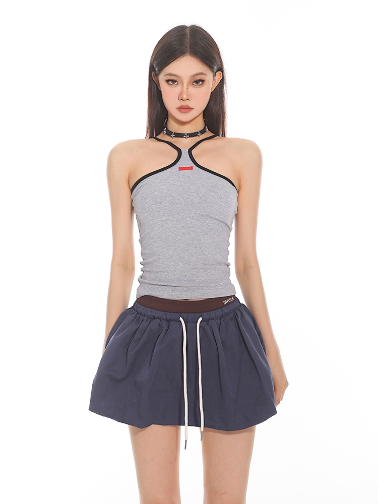 Retro Summer Two-Way Backless Shoulder Cutout Camisole Top - Hot American Style for a Chic 90s Look