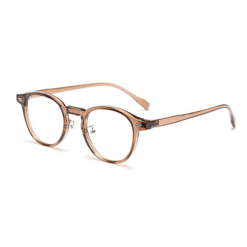 Retro Transparent Tea-Colored Small Face Round Frame Glasses - Korean Style No-Makeup Look for Students Retro Transparent Tea-Colored Small Face Round Frame Glasses - Korean Style No-Makeup Look for Students
