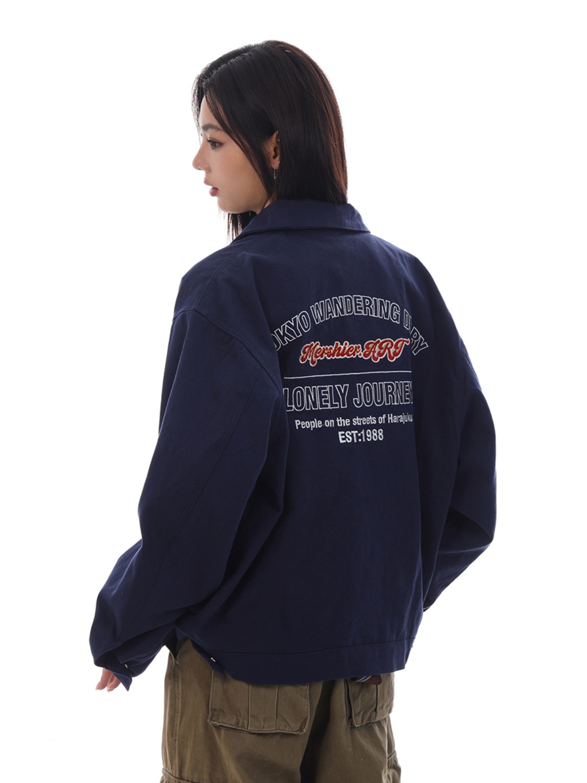 Retro Vintage Jacket for Men and Women, Loose Fit, Versatile High Street Cool Casual Outerwear Retro Vintage Jacket for Men and Women, Loose Fit, Versatile High Street Cool Casual Outerwear