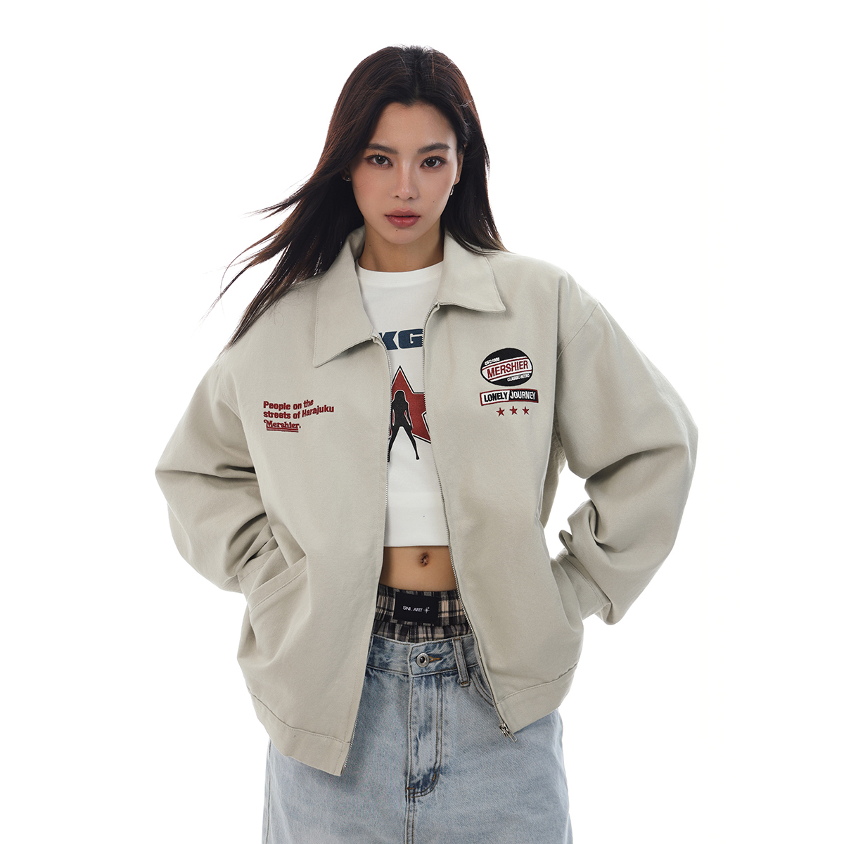 Retro Vintage Jacket for Men and Women, Loose Fit, Versatile High Street Cool Casual Outerwear