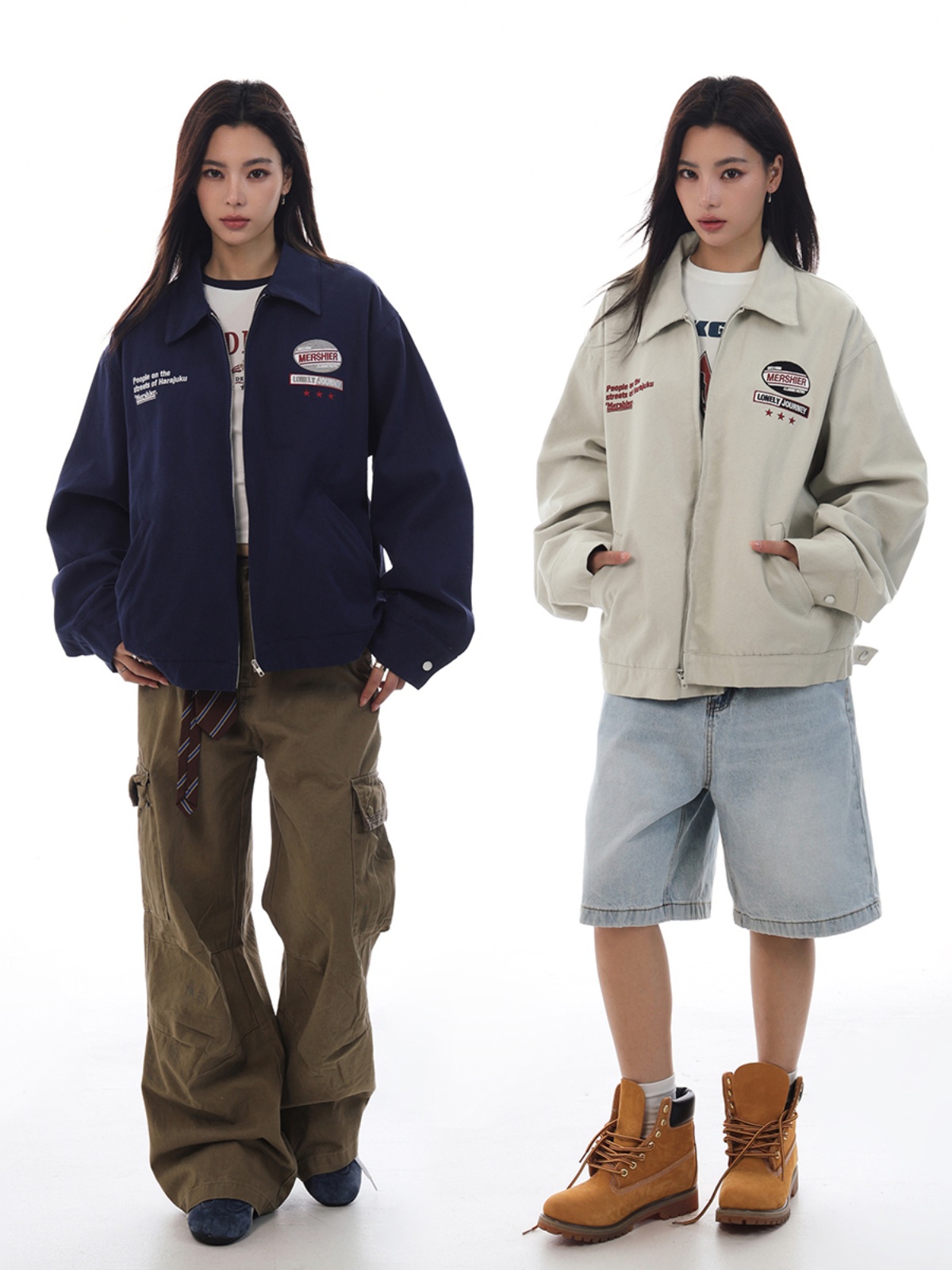 Retro Vintage Jacket for Men and Women, Loose Fit, Versatile High Street Cool Casual Outerwear Retro Vintage Jacket for Men and Women, Loose Fit, Versatile High Street Cool Casual Outerwear