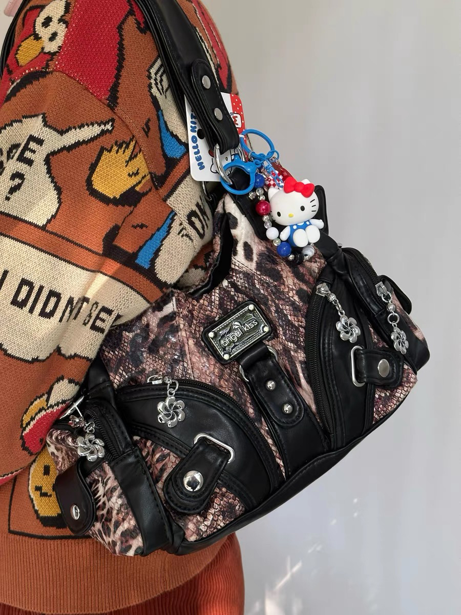 Retro Y2K Spicy Girl Single Shoulder Crossbody Bag - Vintage Tote Handbag for Women