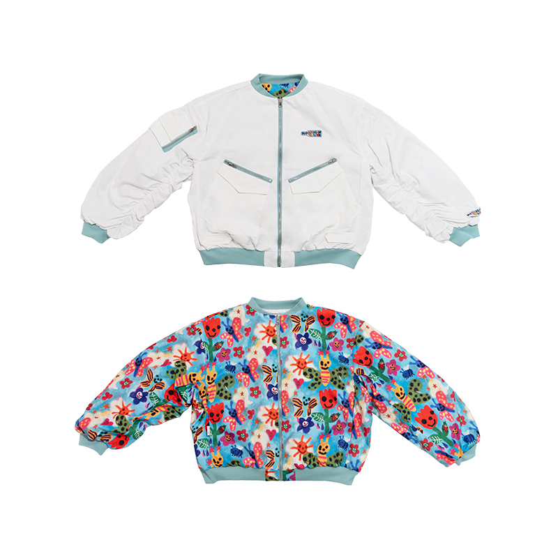 Reversible Graffiti Jacket | Short Coat | Artist Original | Trendy Streetwear | Urban Style | 90s Fashion
