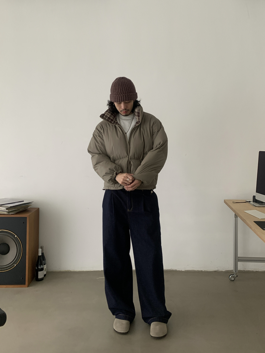 Reversible Plaid Cotton Jacket for Men and Women - Vintage Winter Short Coat with Clean Fit, Y2K Style Reversible Plaid Cotton Jacket for Men and Women - Vintage Winter Short Coat with Clean Fit, Y2K Style