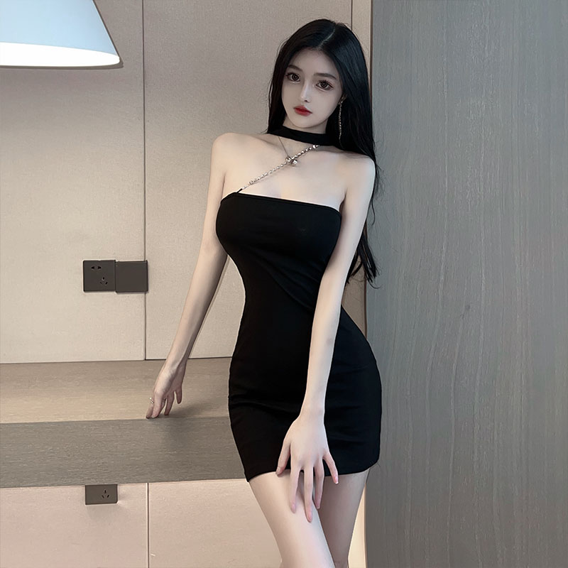 Sexy Black Camisole Dress for Women - Strapless Bodycon Mini Dress with Short Skirt for Nightclub Summer Style Sexy Black Camisole Dress for Women - Strapless Bodycon Mini Dress with Short Skirt for Nightclub Summer Style