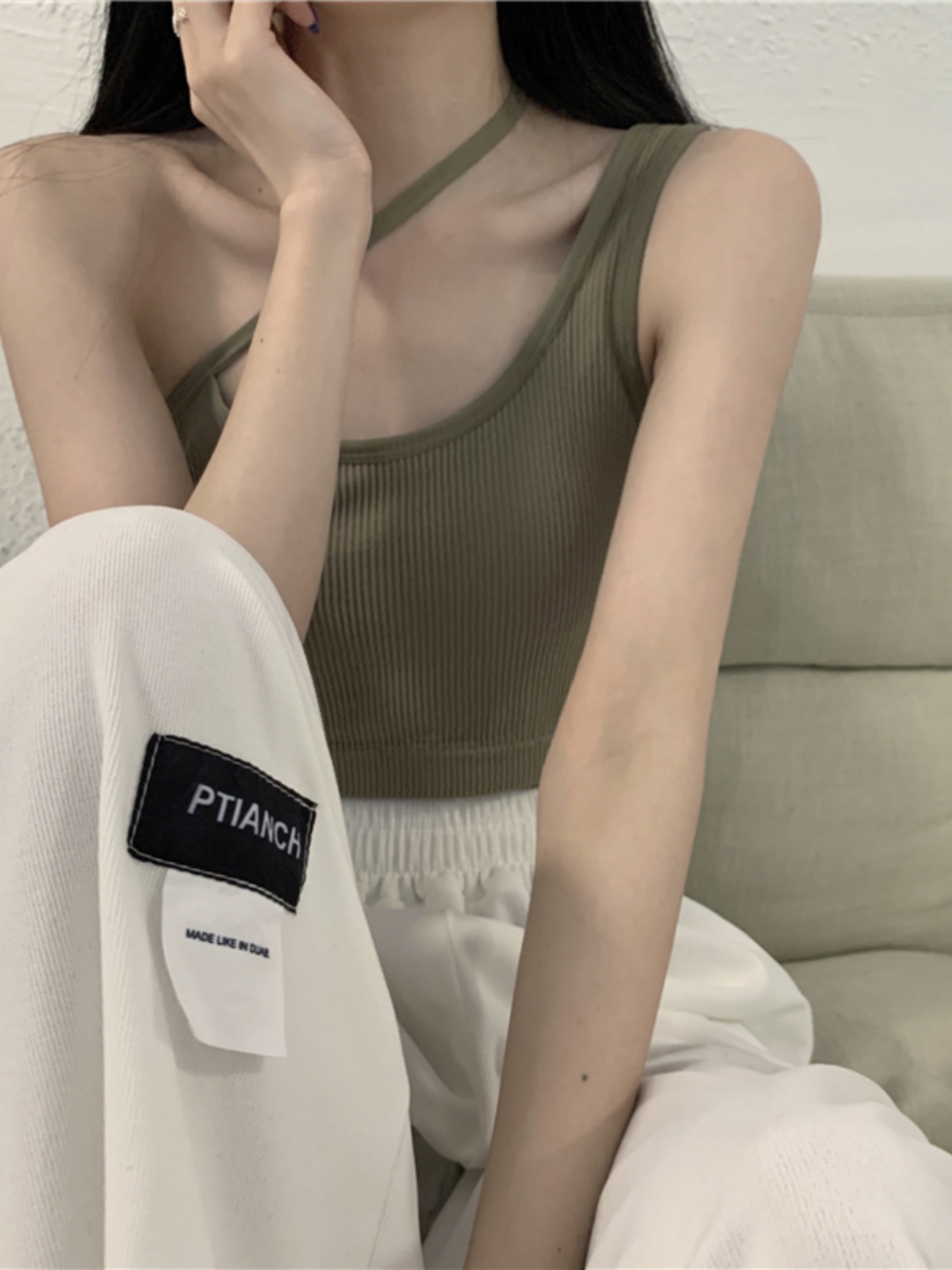 Sexy Camisole with Chest Pad for Jazz Dance - Short Outerwear Top, Perfect for Night Out and Y2K Style Sexy Camisole with Chest Pad for Jazz Dance - Short Outerwear Top, Perfect for Night Out and Y2K Style