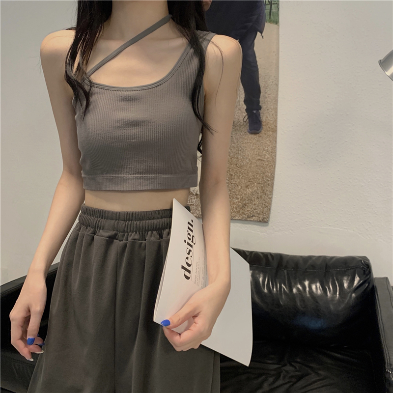 Sexy Camisole with Chest Pad for Jazz Dance - Short Outerwear Top, Perfect for Night Out and Y2K Style Sexy Camisole with Chest Pad for Jazz Dance - Short Outerwear Top, Perfect for Night Out and Y2K Style