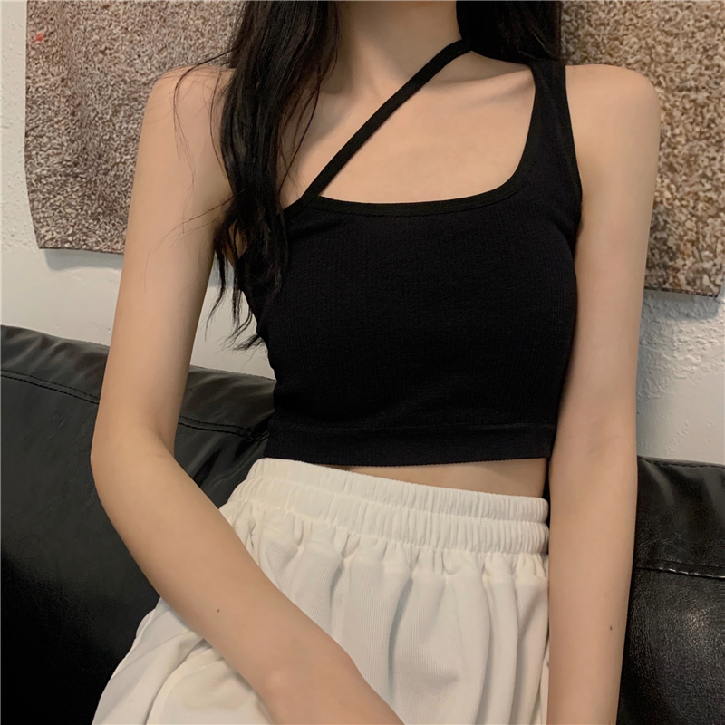 Sexy Camisole with Chest Pad for Jazz Dance - Short Outerwear Top, Perfect for Night Out and Y2K Style Sexy Camisole with Chest Pad for Jazz Dance - Short Outerwear Top, Perfect for Night Out and Y2K Style