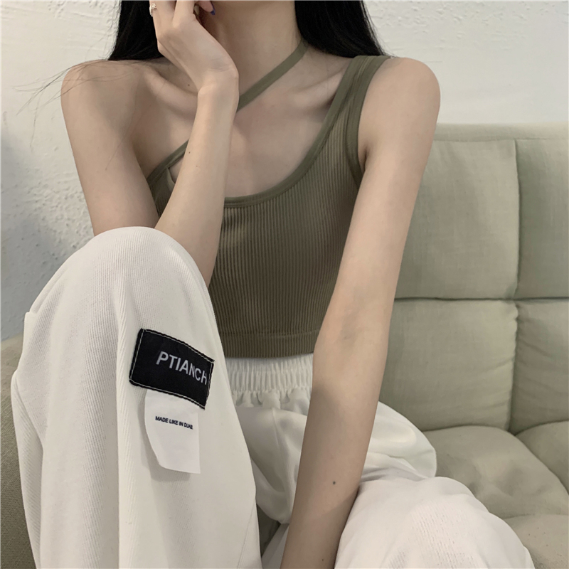 Sexy Camisole with Chest Pad for Jazz Dance - Short Outerwear Top, Perfect for Night Out and Y2K Style Sexy Camisole with Chest Pad for Jazz Dance - Short Outerwear Top, Perfect for Night Out and Y2K Style