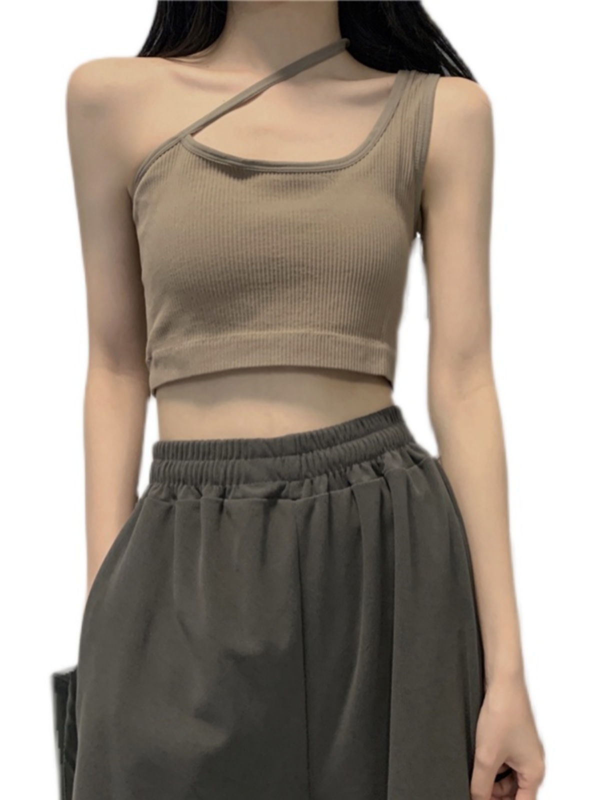 Sexy Camisole with Chest Pad for Jazz Dance - Short Outerwear Top, Perfect for Night Out and Y2K Style Sexy Camisole with Chest Pad for Jazz Dance - Short Outerwear Top, Perfect for Night Out and Y2K Style