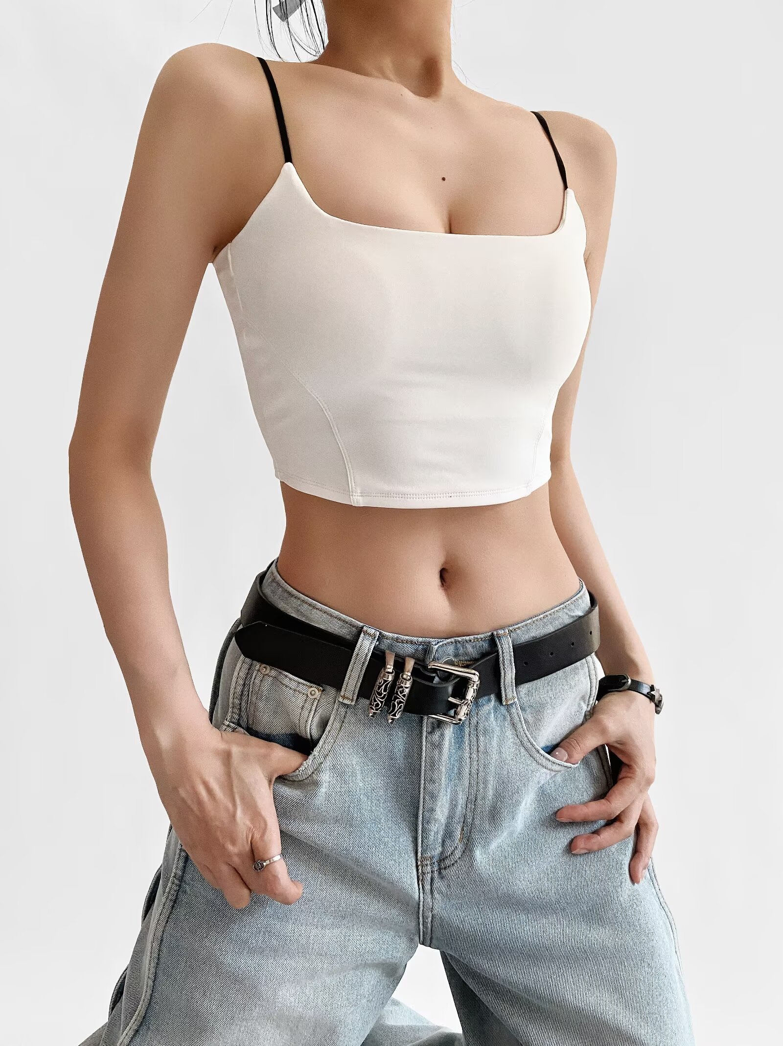 Sexy Color-Blocking Thin Strap Kpop Jazz Street Dance Tank Top - Beautiful Back Pilates Yoga Fitness Activewear Sexy Color-Blocking Thin Strap Kpop Jazz Street Dance Tank Top - Beautiful Back Pilates Yoga Fitness Activewear