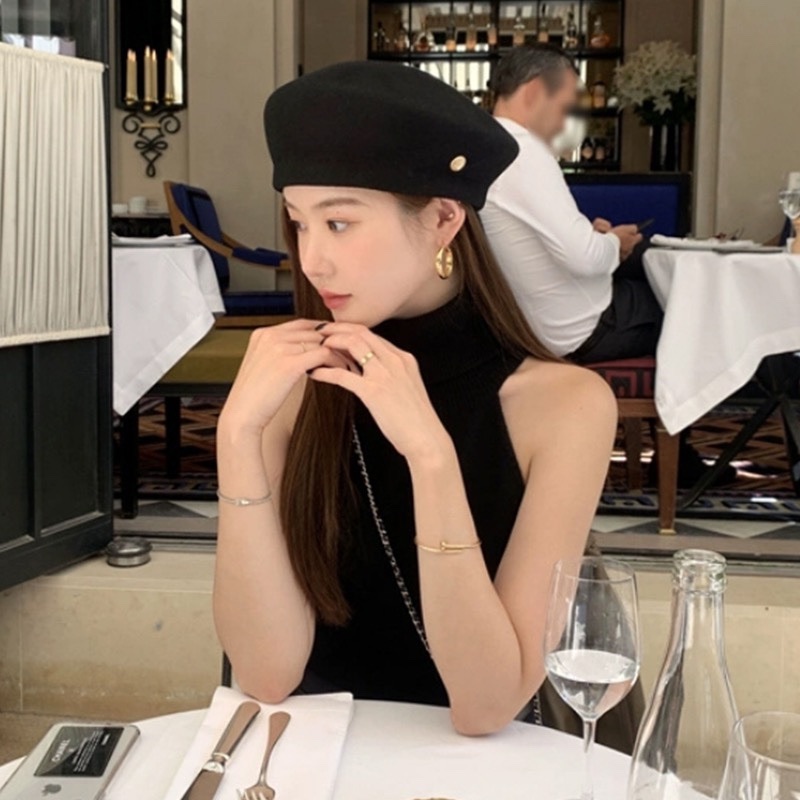 Sexy High-Neck Sleeveless Knitted Vest with Side Tie Design - Versatile Korean Style Top for Women